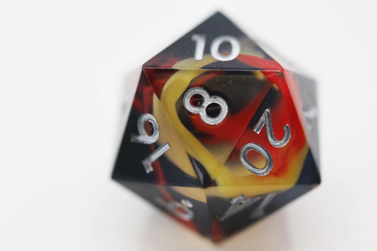 Foam Brain Games Sharp Edge Resin RPG Dice Set - Coral Snake